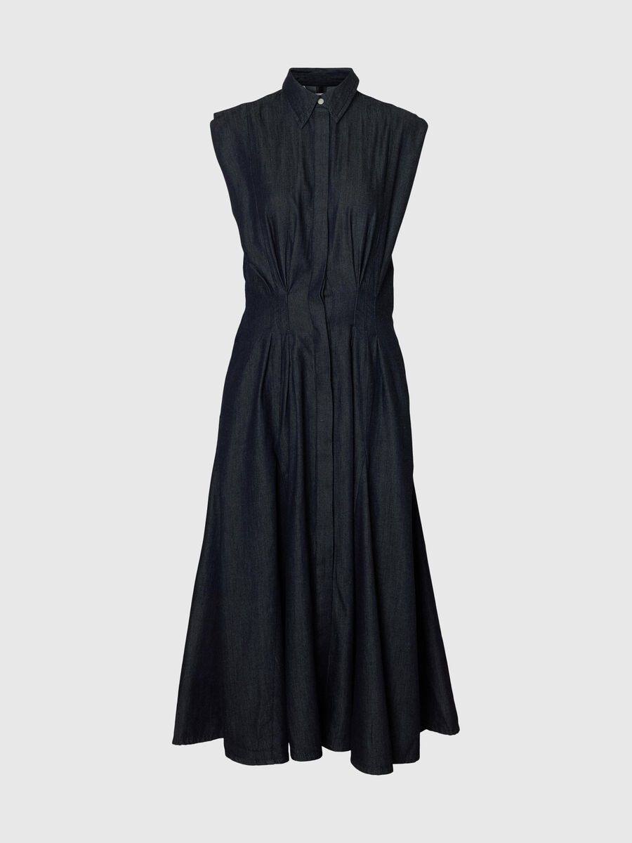 Selected DENIM SHIRT DRESS, Dark Blue Denim, highres - 16099795_DarkBlueDenim_001.jpg