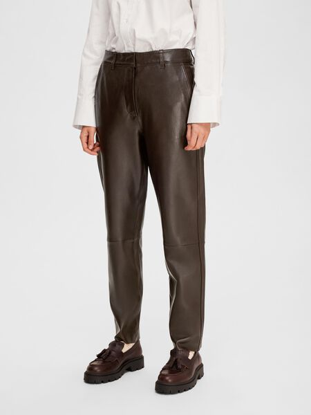 Selected TAPERED LEATHER TROUSERS, Java, highres - 16086175_Java_003.jpg