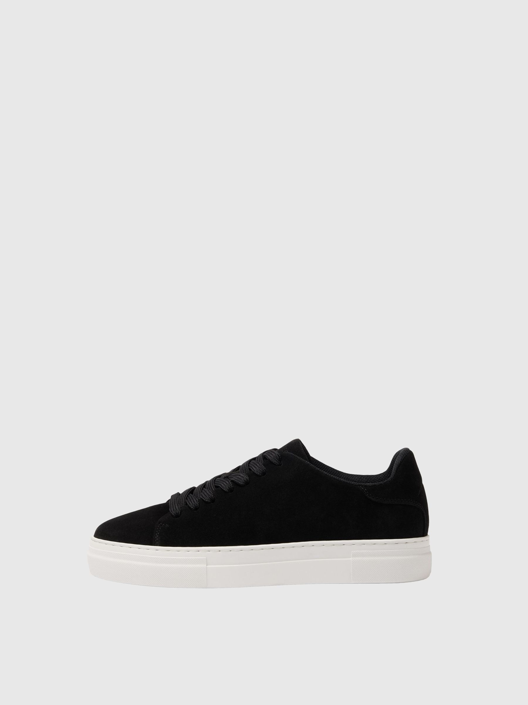 Black suede chunky trainers store