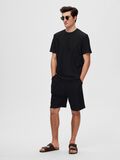 Selected GERIPPTES T-SHIRT, Black, highres - 16090777_Black_008.jpg