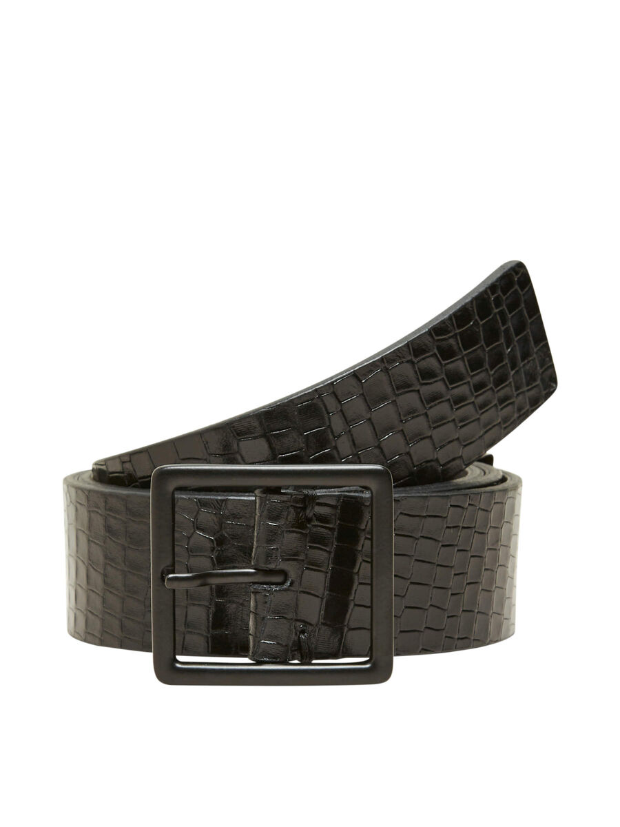 Selected CROC EFFECT BELT, Black, highres - 16081398_Black_001.jpg