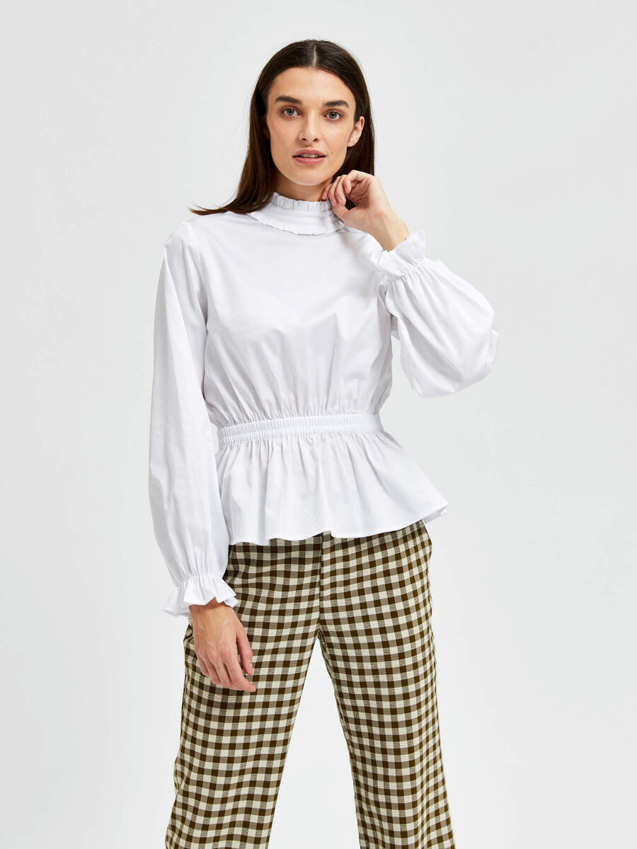 Selected RUCHES BLOUSE, Bright White, highres - 16082626_BrightWhite_003.jpg