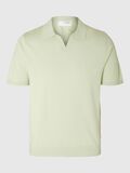 Selected KNITTED POLO SHIRT, Bok Choy, highres - 16088636_BokChoy_001.jpg
