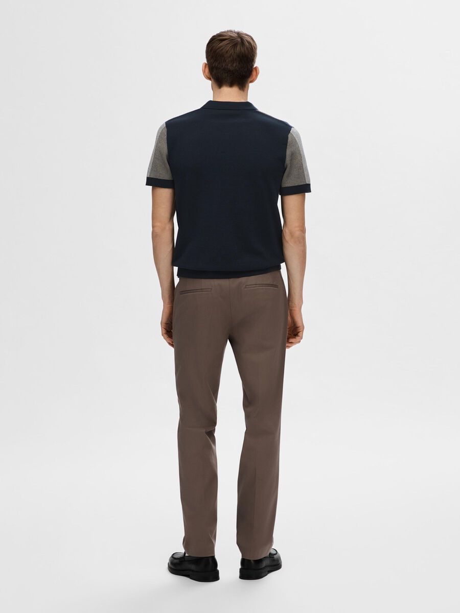 Selected SHORT-SLEEVED KNITTED POLO SHIRT, Sky Captain, highres - 16092662_SkyCaptain_1085663_004.jpg