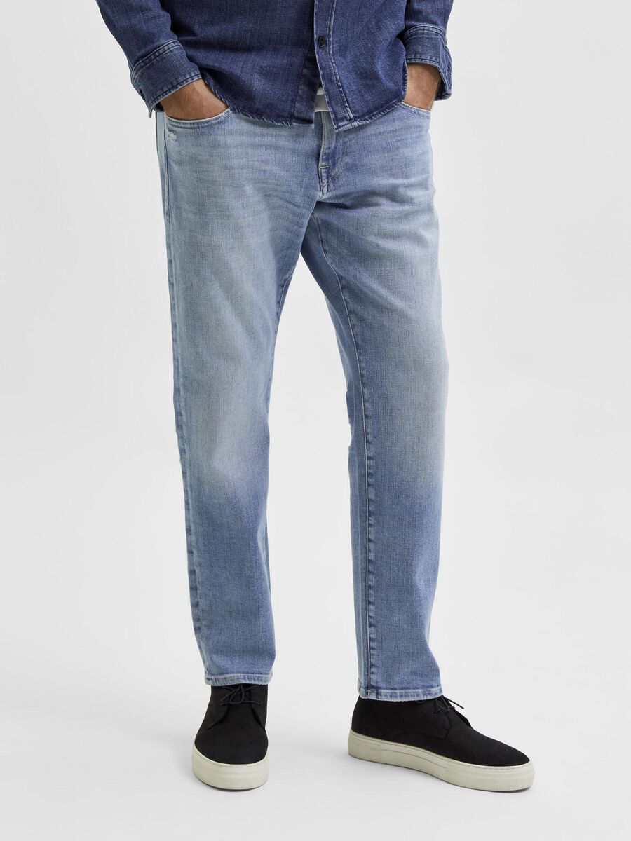 Selected VERVAAGDE STRAIGHT FIT JEANS, Light Blue Denim, highres - 16082192_LightBlueDenim_003.jpg