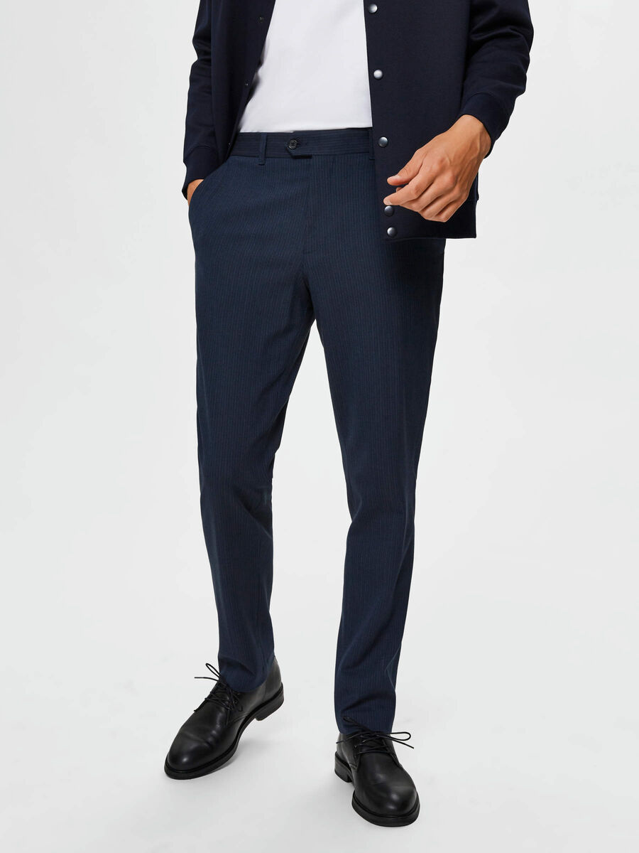 Selected SLIM CARLO - FLEX FIT TROUSERS, Dark Navy, highres - 16074318_DarkNavy_770864_003.jpg