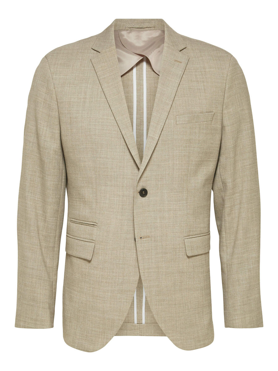 Selected LIGHTWEIGHT SINGLE-BREASTED BLAZER, Sand, highres - 16079926_Sand_001.jpg