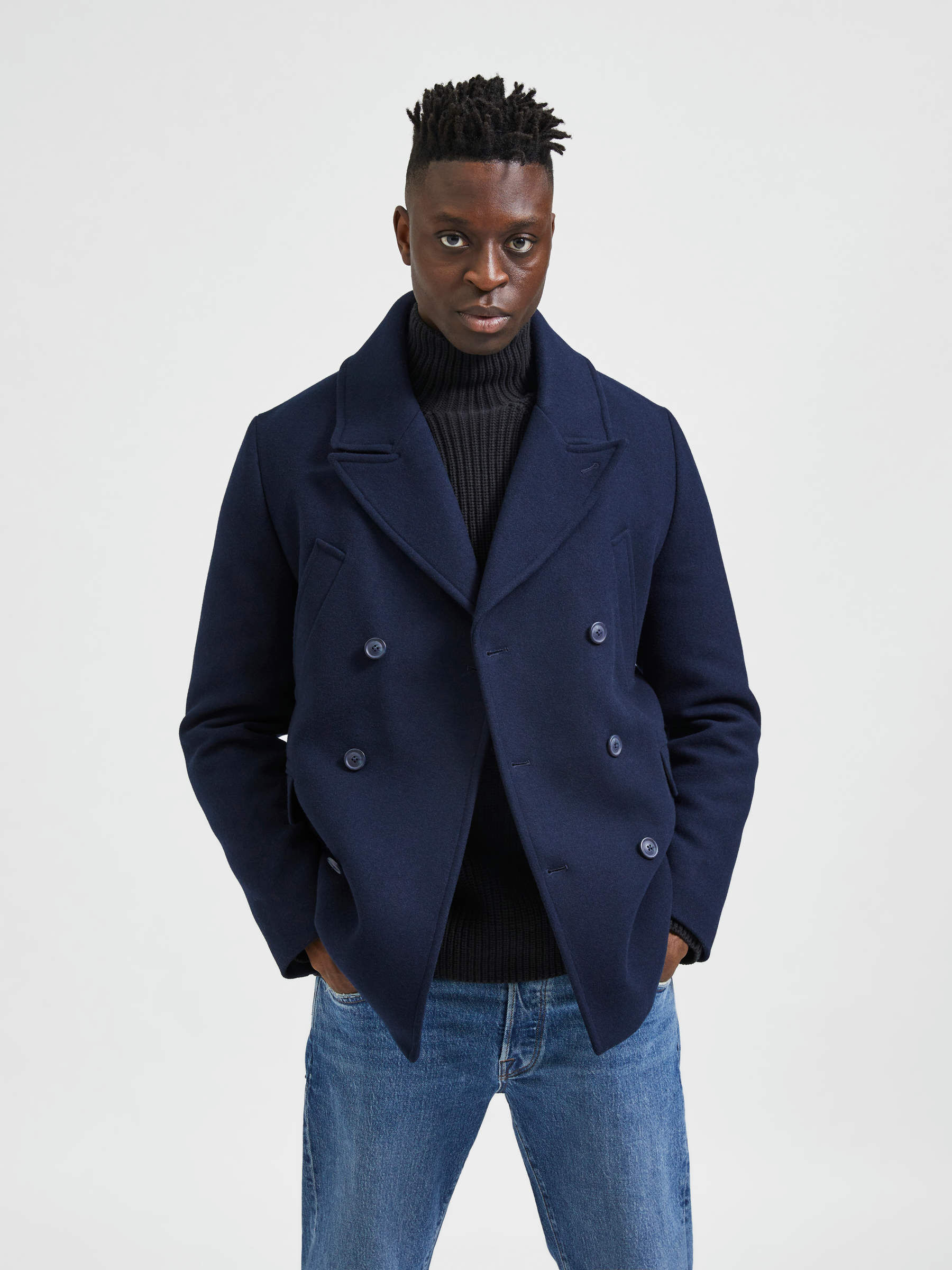 Selected homme peacoat best sale