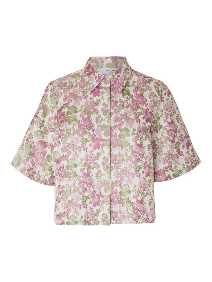 Selected JACQUARD FLORAL CHEMISE À MANCHES COURTES, Snow White, highres - 16093123_SnowWhite_1090825_001.jpg