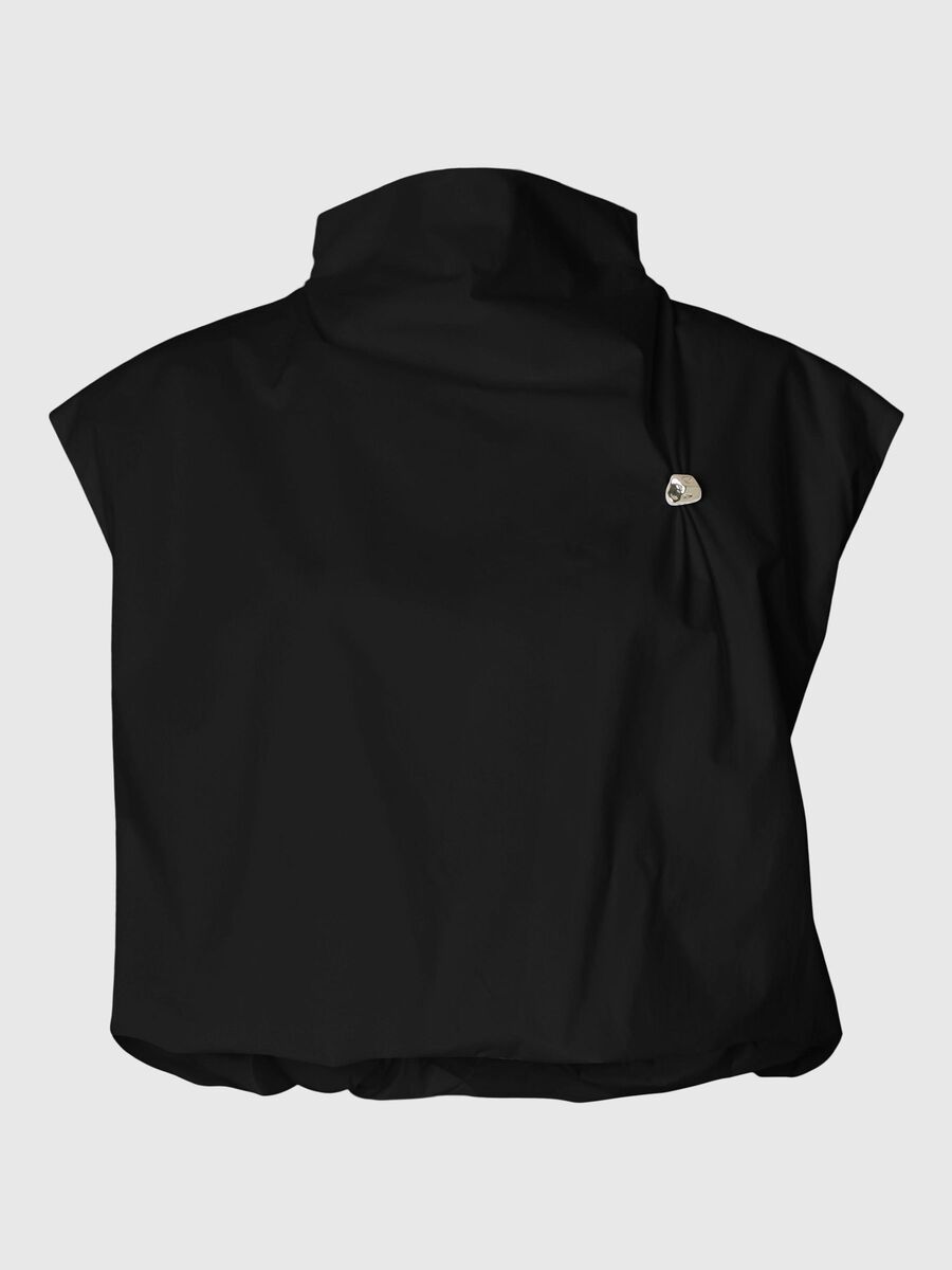 Selected HOGE HALS CROP TOP, Black, highres - 16097777_Black_001.jpg