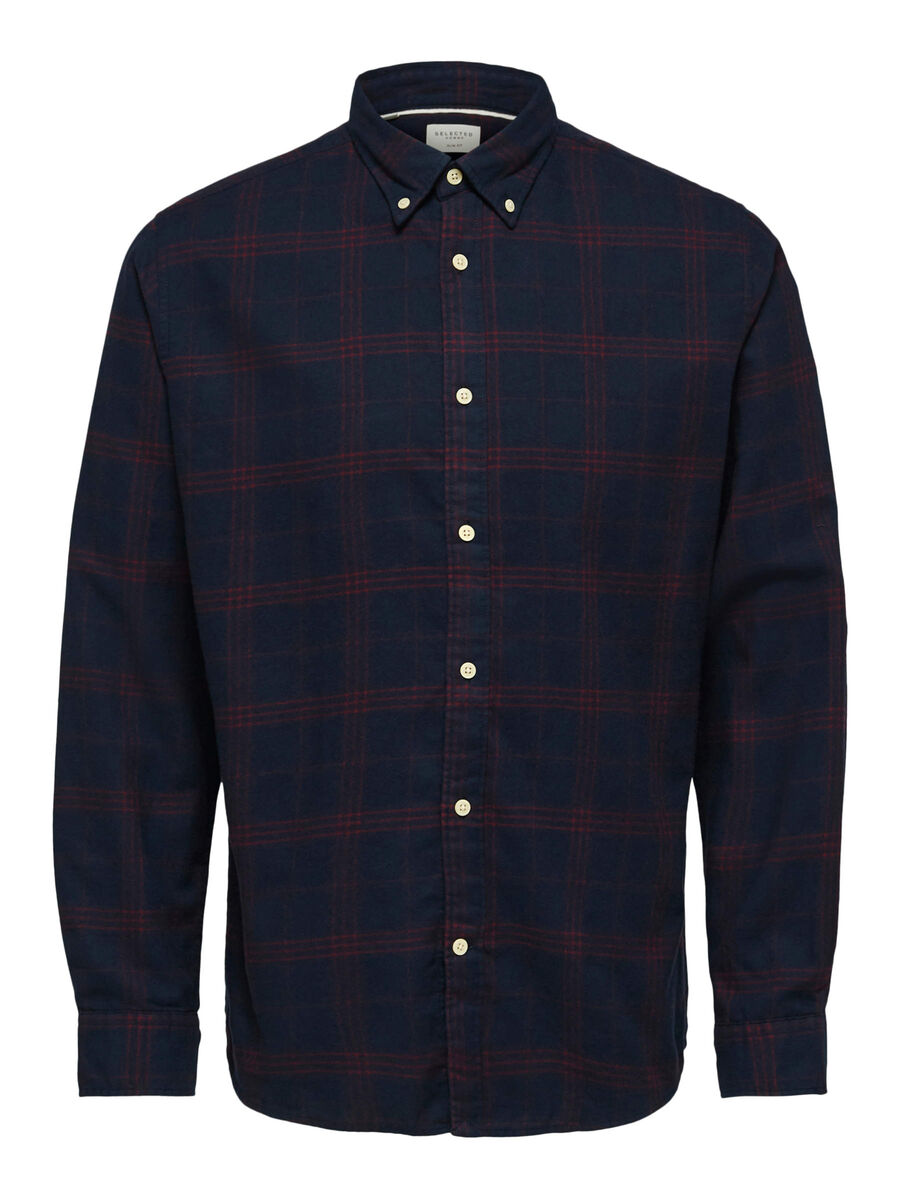 Selected FLANELL HEMD, Dark Sapphire, highres - 16074464_DarkSapphire_772882_001.jpg