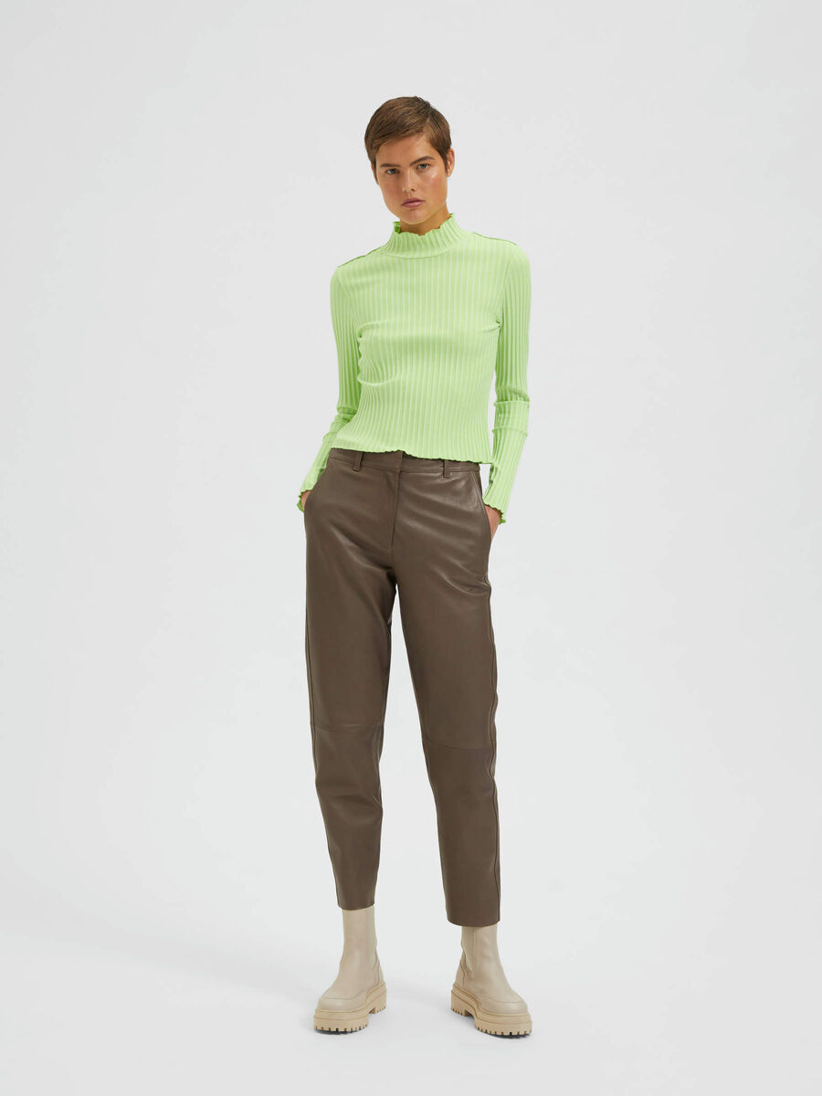 Selected RIBBED LONG SLEEVED TOP, Pistachio Green, highres - 16088128_PistachioGreen_005.jpg