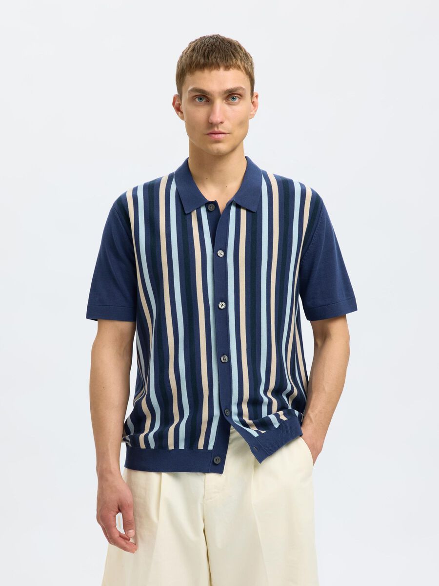 Selected REGULAR FIT KNITTED  POLO SHIRT, Oceana, highres - 16096371_Oceana_1166028_003.jpg