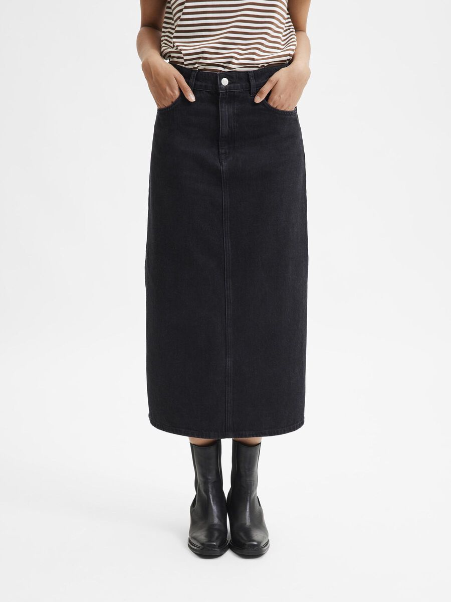 Selected DENIM MIDIROCK, Black Denim, highres - 16080584_BlackDenim_003.jpg