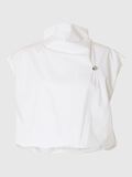 Selected HIGH NECK  CROPPED TOP, Bright White, highres - 16097777_BrightWhite_001.jpg