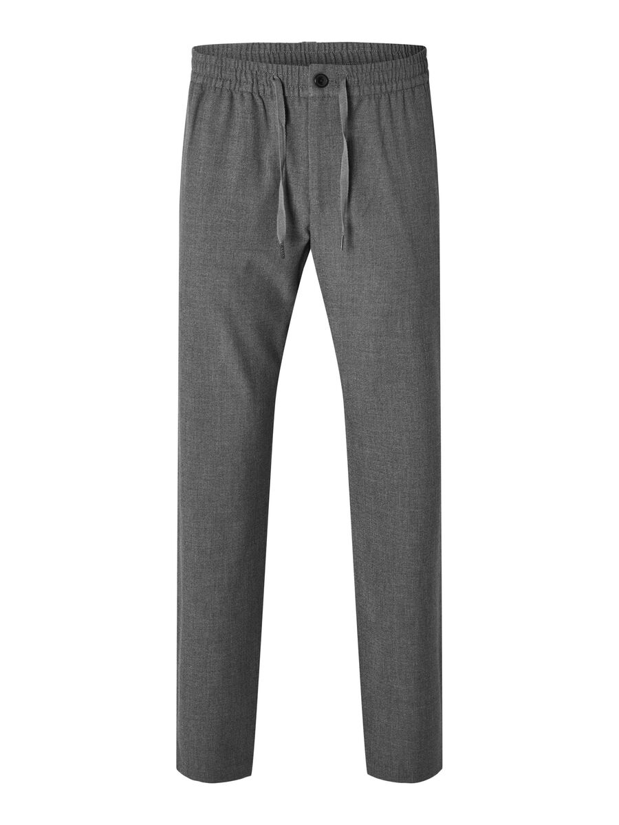 Selected 196 CORTE RECTO PANTALONES, Grey Melange, highres - 16094297_GreyMelange_001.jpg