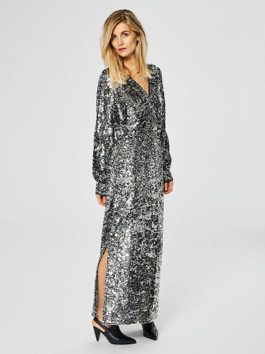 Selected SEQUINS SCINTILLANTS - ROBE LONGUE, Silver, highres - 16066360_Silver_003.jpg