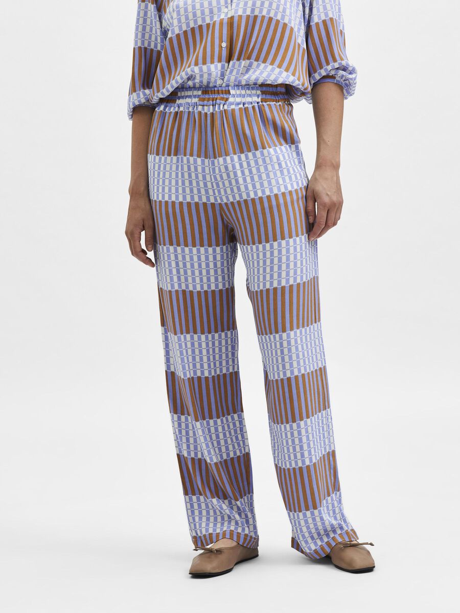 Selected PRINTED WIDE-LEG TROUSERS, Jacaranda, highres - 16087881_Jacaranda_986427_003.jpg