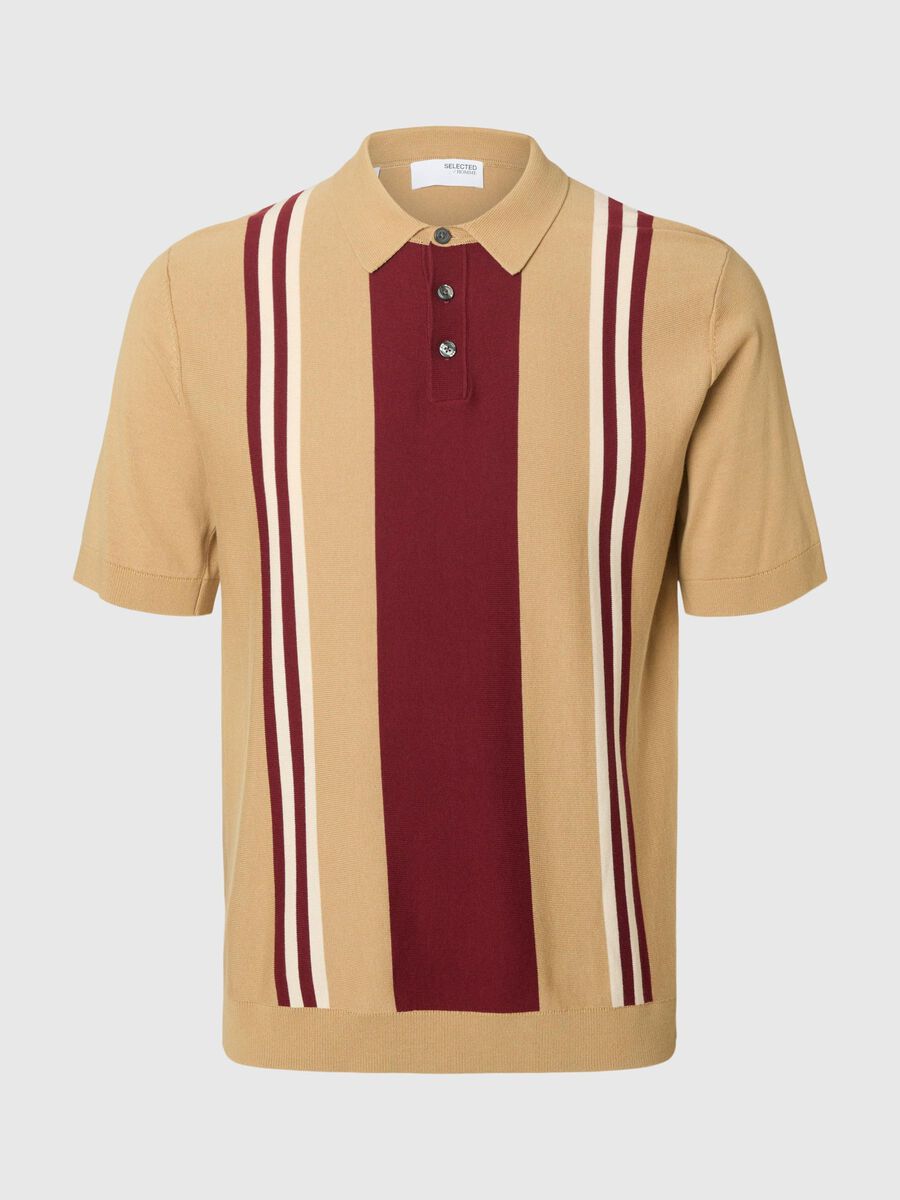 Selected SHORT SLEEVED KNITTED POLO SHIRT, Starfish, highres - 16095585_Starfish_1149492_001.jpg