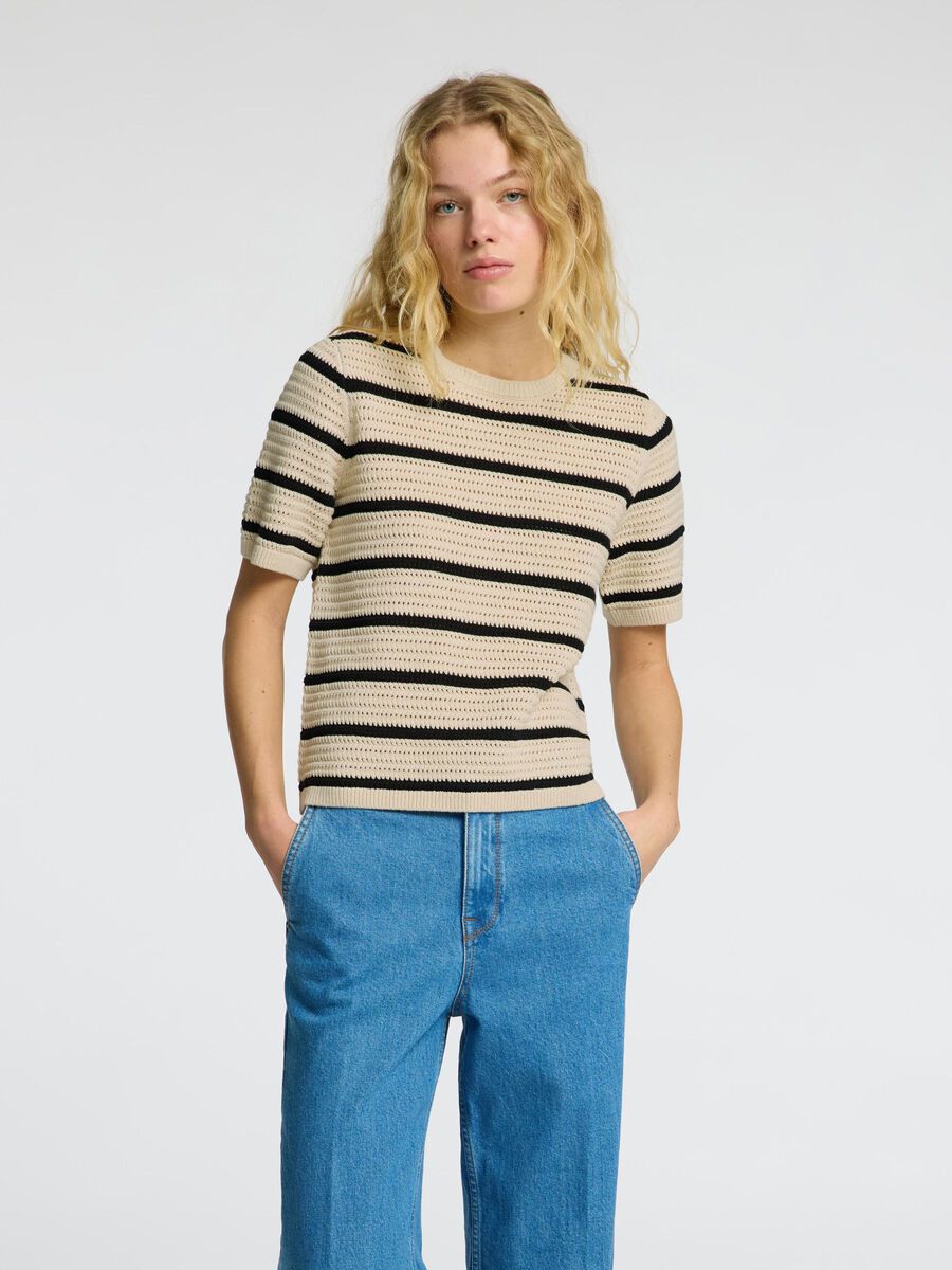 Selected 100 % COTON TOP EN MAILLE, Birch, highres - 16096201_Birch_1156521_003.jpg