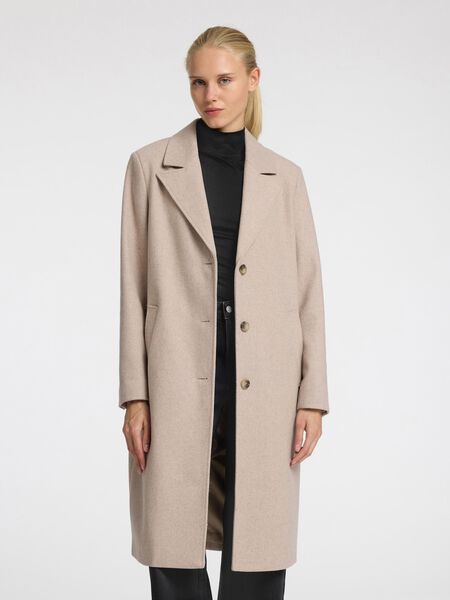 Selected SINGLE-BREASTED COAT, Sandshell, highres - 16090094_Sandshell_1038934_003.jpg