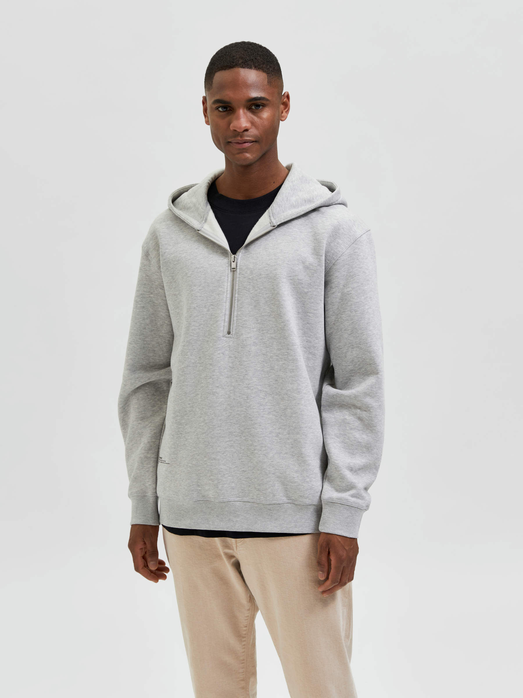 RELAXED HOODIE Grey SELECTED HOMME