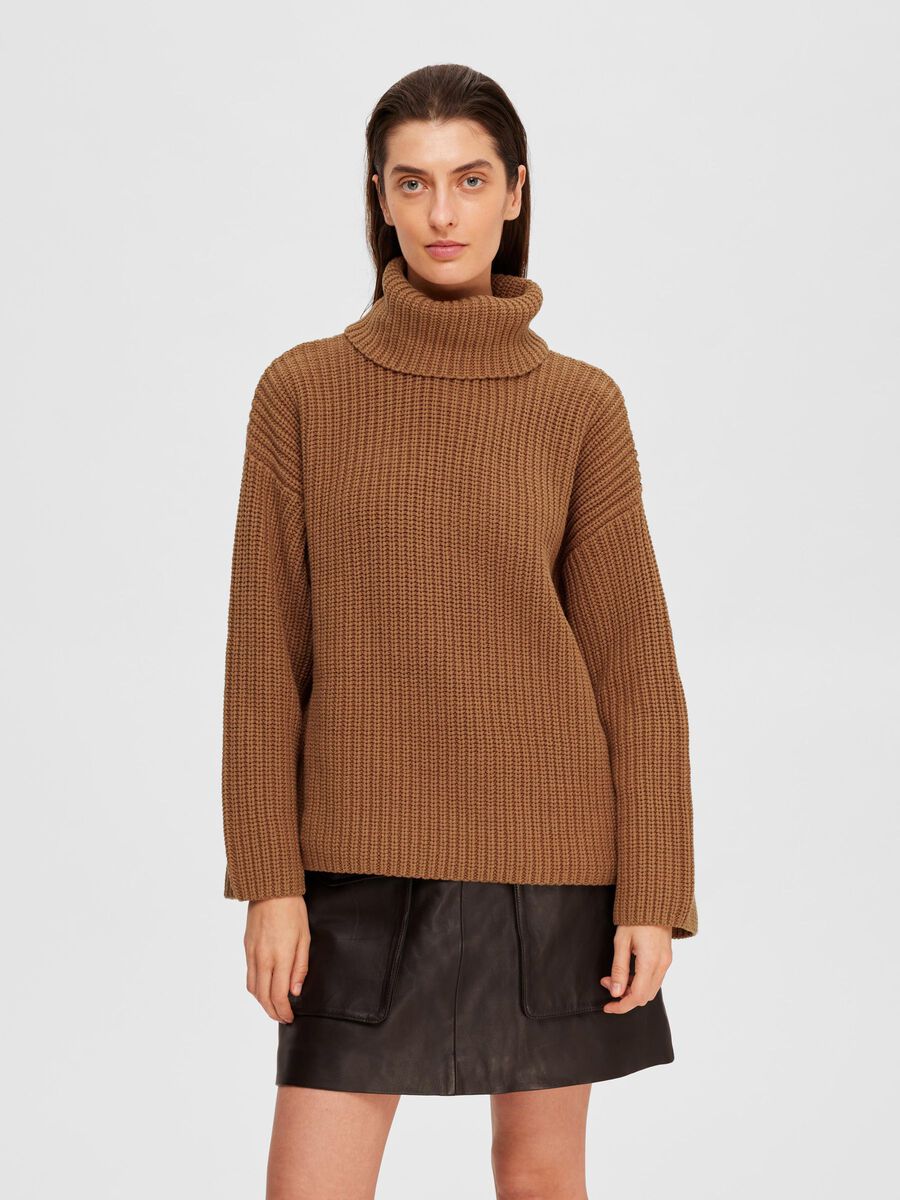 Selected OVERSIZE GROBSTRICKPULLOVER, Toasted Coconut, highres - 16091039_ToastedCoconut_003.jpg