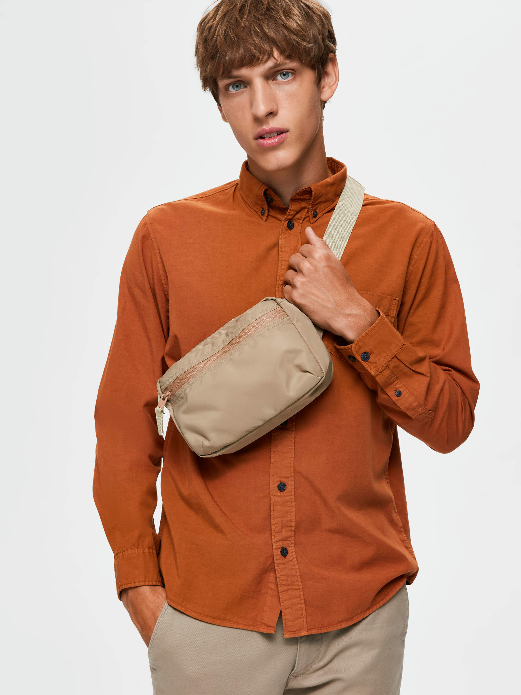 NYLON BUM BAG Brown SELECTED HOMME