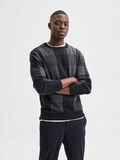 Selected CHECKED KNITTED PULLOVER, Black, highres - 16081167_Black_881522_003.jpg