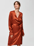 Selected SATIN WRAP - MINI DRESS, Ginger Bread, highres - 16070555_GingerBread_003.jpg