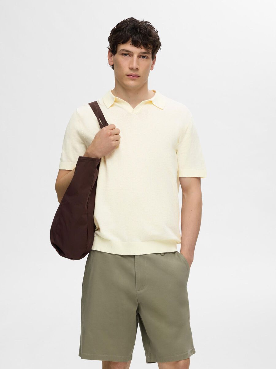 Selected KURZÄRMELIGES POLO SHIRT, Egret, highres - 16090124_Egret_003.jpg