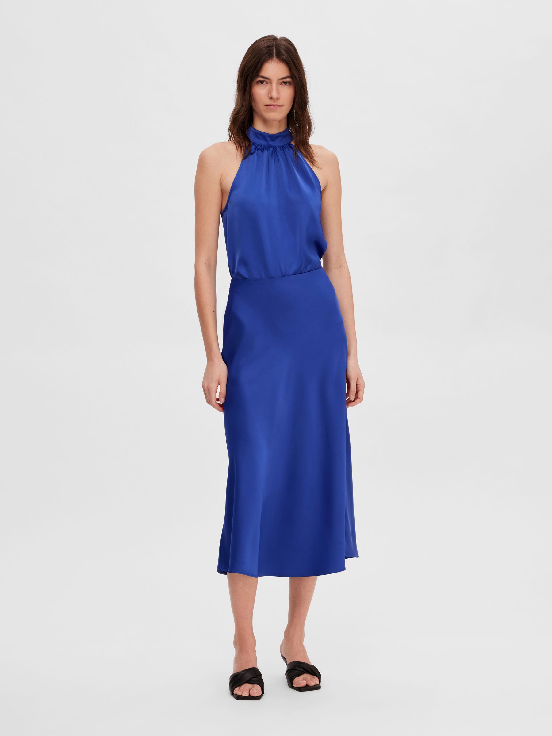 Royal blue deals halter skirt
