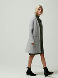 Selected MERINOULL - STRIKKET CARDIGAN, Light Grey Melange, highres - 16054455_LightGreyMelange_005.jpg