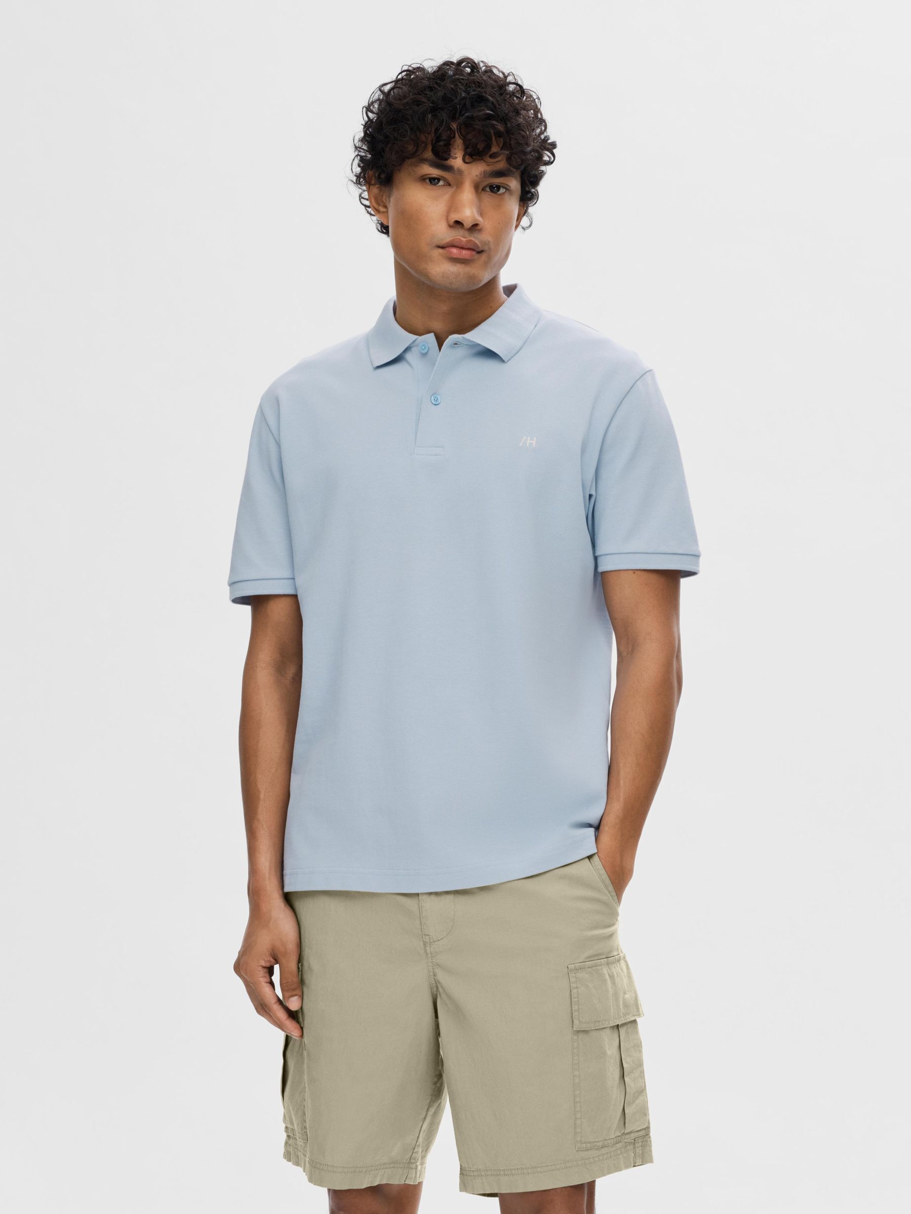 CLASSIC POLO SHIRT Blue SELECTED HOMME