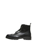 Selected LEATHER BROGUE BOOTS, Black, highres - 16075857_Black_001.jpg