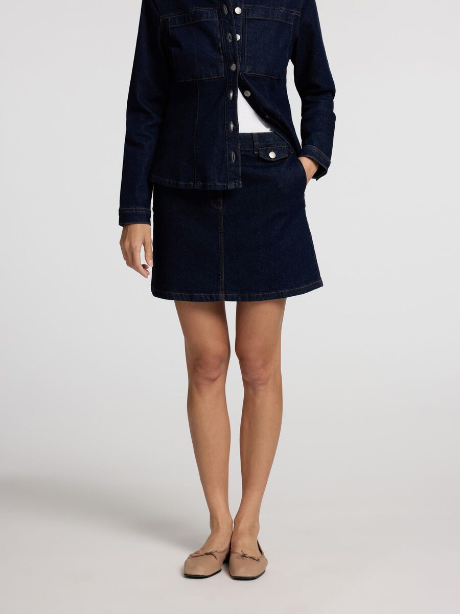 Selected DENIM  MINI SKIRT, Dark Blue Denim, highres - 16094830_DarkBlueDenim_003.jpg