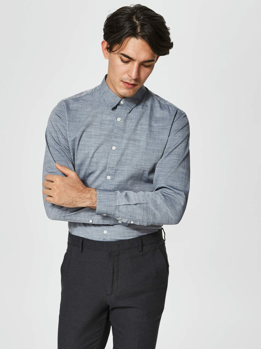 Selected SLIM FIT - SHIRT, Dark Sapphire, highres - 16059965_DarkSapphire_609771_003.jpg