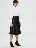 Selected MAXI - LEATHER SKIRT, Black, highres - 16075780_Black_008.jpg