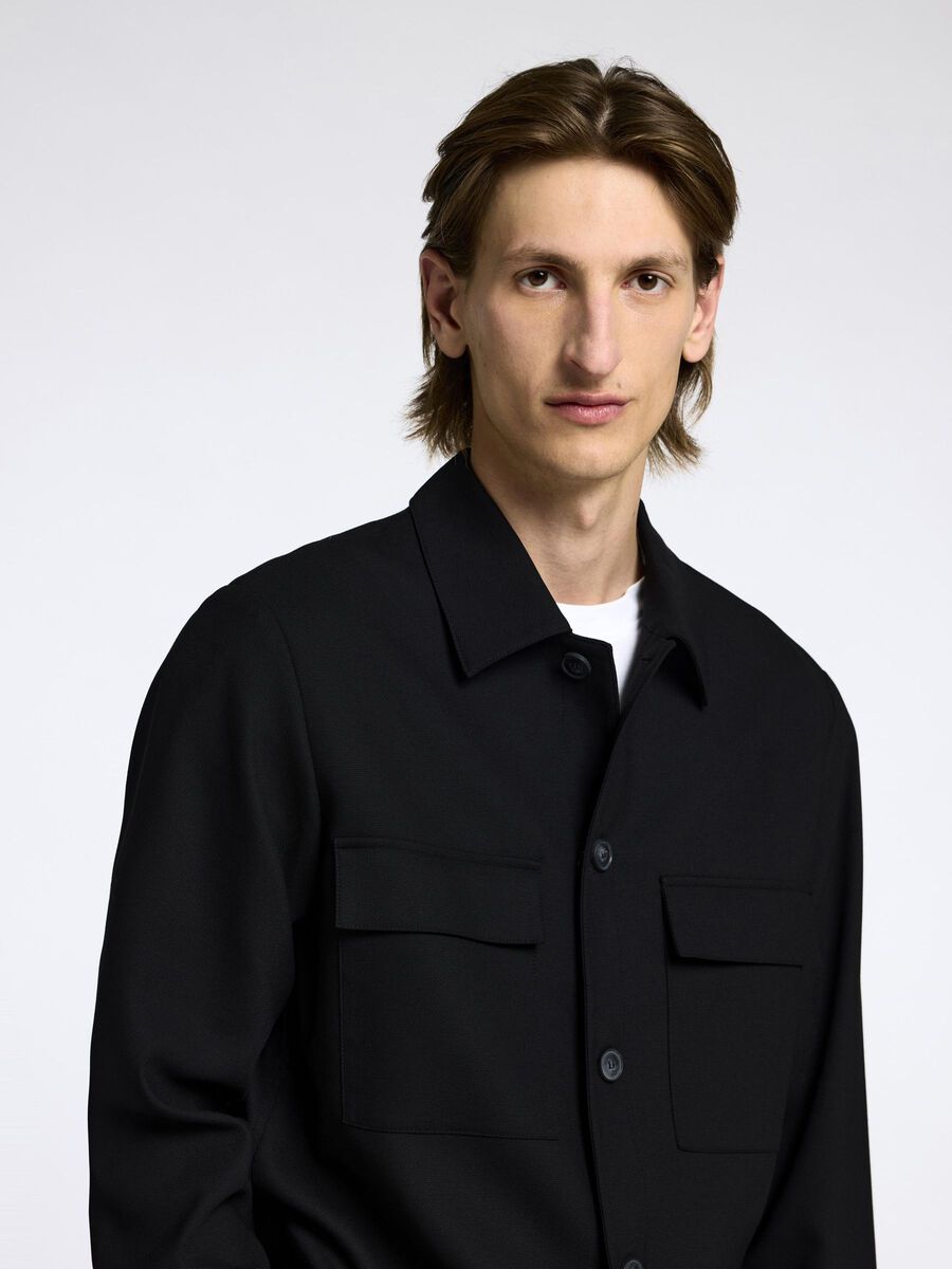 Selected HYBRID REGULAR FIT BLAZER, Black, highres - 16095796_Black_004.jpg