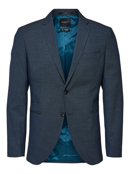 Selected COUPE SLIM BLAZER, Medium Blue Melange, highres - 16075100_MediumBlueMelange_001.jpg