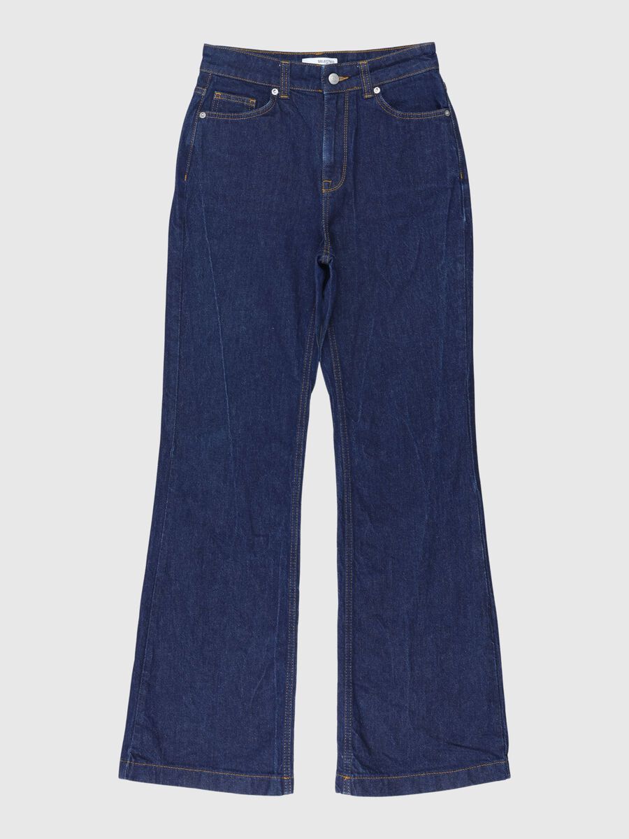 Selected HIGH WAISTED BOOTCUT JEANS, Dark Blue Denim, highres - 80000272_DarkBlueDenim_001.jpg