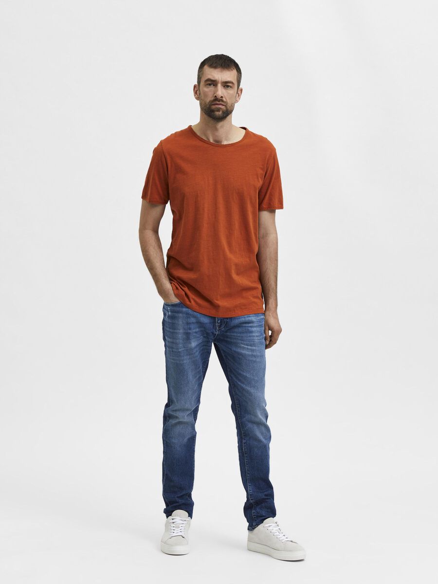 Selected CREW NECK T-SHIRT, Bombay Brown, highres - 16071775_BombayBrown_005.jpg