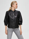 Selected LEATHER - SHIRT, Black, highres - 16072106_Black_003.jpg