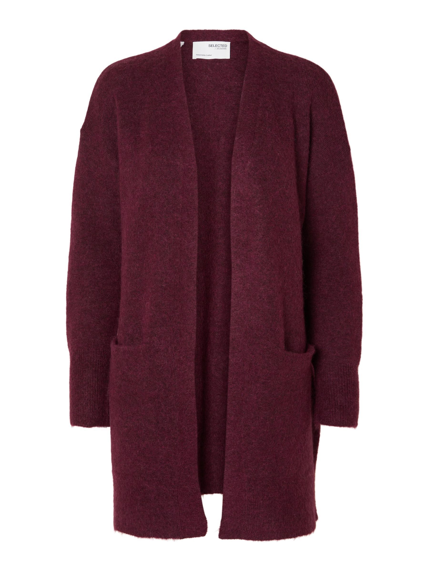LONG KNITTED CARDIGAN Purple SELECTED FEMME