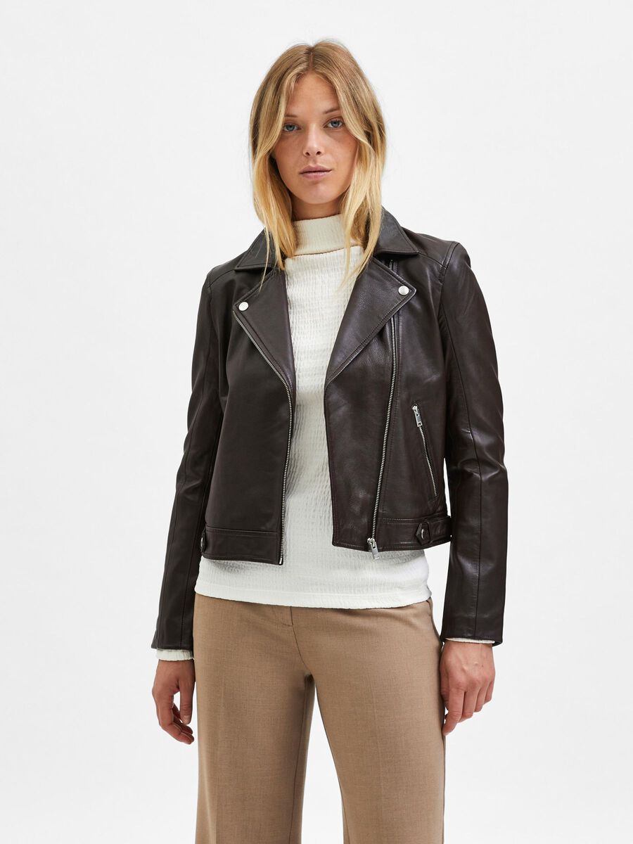 Selected CLASSIC VESTE EN CUIR, Java, highres - 16071712_Java_003.jpg