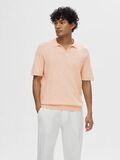 Selected SHORT-SLEEVED KNITTED POLO SHIRT, Cameo Rose, highres - 16092653_CameoRose_003.jpg