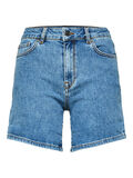 Selected TAILLE MI-HAUTE SHORTS EN JEAN, Medium Blue Denim, highres - 16084867_MediumBlueDenim_001.jpg