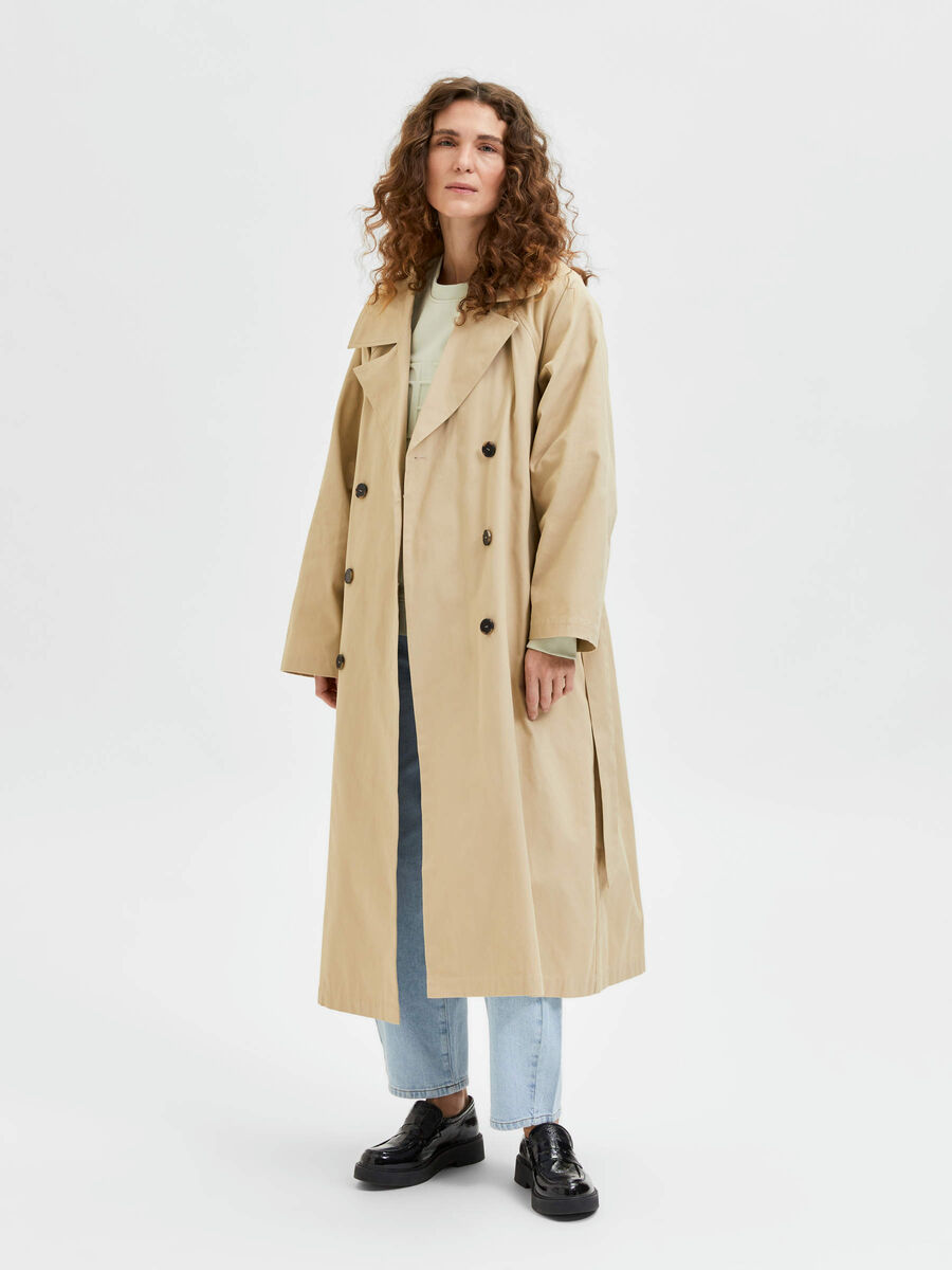 Selected DOBBELTSPENT TRENCHCOAT, Safari, highres - 16083364_Safari_003.jpg