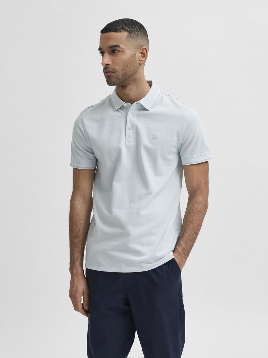Selected ORGANIC COTTON - POLO SHIRT, Dream Blue, highres - 16065598_DreamBlue_657487_003.jpg