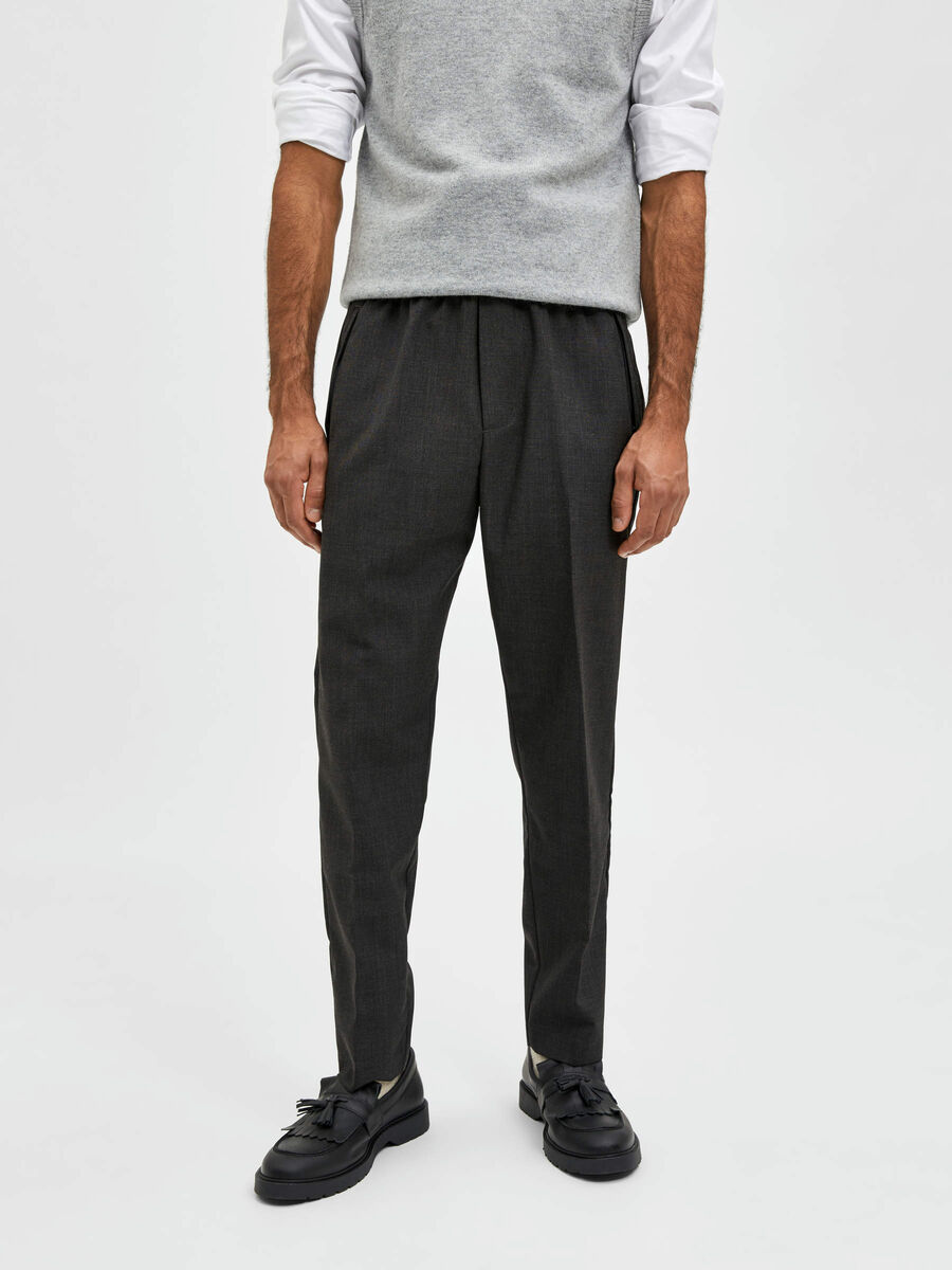 Selected TAPERED TROUSERS, Grey Melange, highres - 16081640_GreyMelange_003.jpg